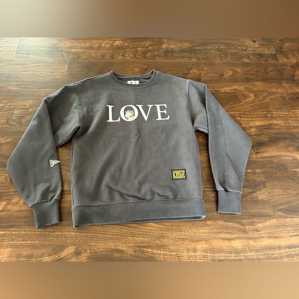Line Friends X Pushbutton PLF Love Sweatshirt heavy cotton oversized Small